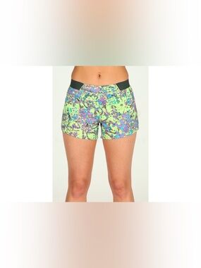 The North Face Altertude FlashDry Green & Purple Running Shorts Size M